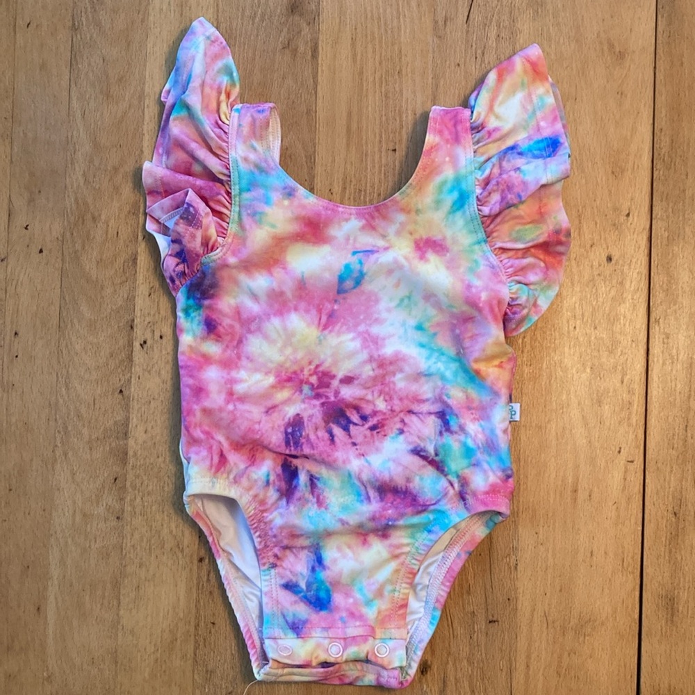 Posh Peanut Tie-Dye toddler swimsuit